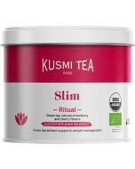 Kusmi, Slim Ritual karcsúsító bio zöld tea eperrel és cseresznyével szálas fémdobozos, 100 g