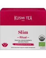 Kusmi, Organic Slim Ritual bio karcs&uacute;s&iacute;t&oacute; csereszny&eacute;s epres z&ouml;ld-, mate teakever&eacute;k, 18 db muszlinfilter, 36 g