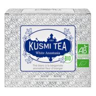 Kusmi White Anastasia bio feh&eacute;r tea bergamottal, narancsvir&aacute;ggal, 20 db muszlinfilter, 40 g
