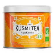 Kusmi, AquaExotica bio  gy&uuml;m&ouml;lcstea tr&oacute;pusi gy&uuml;m&ouml;lcs&ouml;kkel, sz&aacute;las f&eacute;mdobozos, 100 g