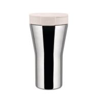 Alessi, coffee to go duplafal&uacute;, ac&eacute;l termo poh&aacute;r, feh&eacute;r tetővel, 3,5 dl