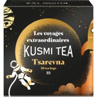 Kusmi Christmas Tea, Organic Tsarevna 2025 fűszeres fekete tea narancs, kardamom, fah&eacute;j &iacute;zzel, 20 db muszlinfilter, 40 g
