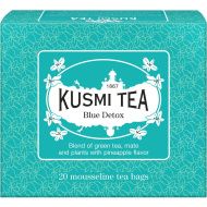 Kusmi Blue Detox bio wellness teakever&eacute;k anan&aacute;sz &iacute;zes&iacute;t&eacute;ssel, 20 db muszlinfilter, 40 g
