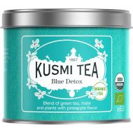 Kusmi Blue Detox bio wellness teakever&eacute;k anan&aacute;sz &iacute;zes&iacute;t&eacute;ssel, sz&aacute;las f&eacute;mdobozos, 100 g