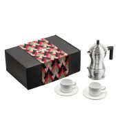 Alessi, "Pulcina" indukci&oacute;s kotyog&oacute; d&iacute;szdobozban, 3 szem&eacute;lyes, 2 k&aacute;v&eacute;scs&eacute;sz&eacute;vel