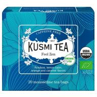 Kusmi, Feel Zen narancsos karamell&aacute;s rooibos, herba bio wellness teakever&eacute;k alm&aacute;val, 20 db muszlinfilter, 40 g