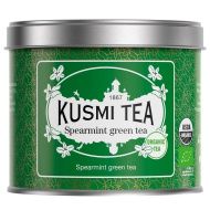 Kusmi, Organic Spearmint, fodorment&aacute;s bio z&ouml;ld tea, sz&aacute;las f&eacute;mdobozos, 100 g