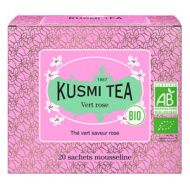 Kusmi, bio zöld tea rózsa ízzel, 20 db muszlinfilter, 40 g
