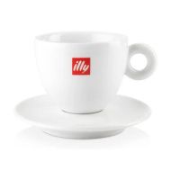 illy logos dupla espresso csésze tányérral. 120 ml
