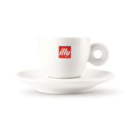 illy logót eszpresszó csésze tányérral