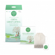 JUST T China Green jewel Yunnan zöld tea bio organikus lebomló csomagolás