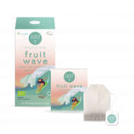 JUST T Fruit Wave zöld tea papaya maracuja ízzel duplakamrás filteres bio lebomló csomagolás
