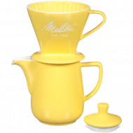 Melitta, Pour over set porcelán kávéfőző, sárga