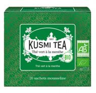 Kusmi, Organic Spearmint, fodormentás bio zöld tea, 20 db muszlinfilter, 40 g
