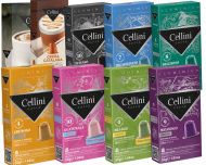 Cellini kompatibilis alumínium kapszula próba csomag nespresso gépekhez, prémium olasz kávé, 9 íz 10 % kedvezménnyel