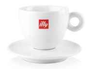 illy logos dupla espresso csésze tányérral. 120 ml
