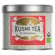 Kusmi, St-Petersburg bio fekete tea erdei gyümölcsökkel, karamellel, szálas fémdobozos, 100 g