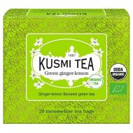 Kusmi, gyömbéres citromos bio zöld tea, 20 db muszlinfilter, 40 g