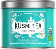 Kusmi Blue Detox bio wellness teakeverék ananász ízesítéssel, szálas fémdobozos, 100 g