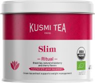 Kusmi, Slim Ritual karcsúsító bio zöld tea eperrel és cseresznyével szálas fémdobozos, 100 g