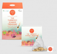 JustT, "The Turmeric Ginger Treasure" piramis filteres fűszeres tea, 20db