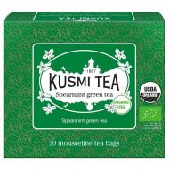 Kusmi, Organic Spearmint, fodormentás bio zöld tea, 20 db muszlinfilter, 40 g
