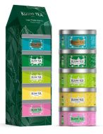 Kusmi zöld tea ajándékcsomag, 5 bio szálas tea miniatűr fémdobozban, 100 g