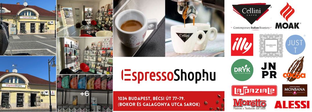EspressoShop üzlet Óbudán az Amfiteátrum és a Kolosy tér között (Bécsi út 77-79)